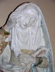 Die Grablegung (Detail einer weiblichen Heiligen)