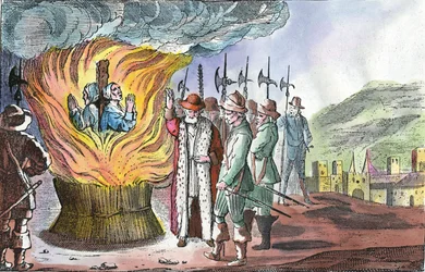Die Hinrichtung von Waldenserinnen während des Piedmont-Osters 1655