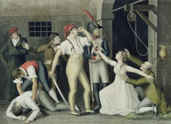 Die kindliche und heroische Hingabe von Mademoiselle de Sombreuil im September 1792, ca. 1800