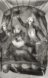 Der erste Ballonaufstieg in England, 15. September 1784, aus 