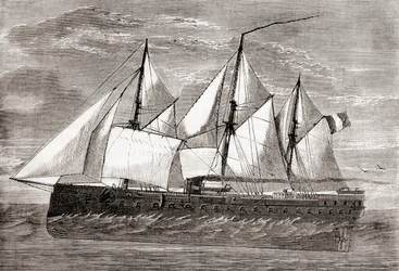 Das französische Panzerschiff Gloire 
