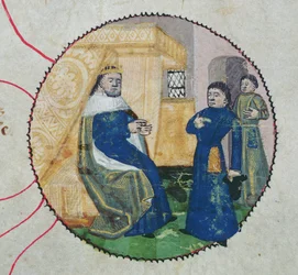 Die Genealogie von Karl V. und Karl VI., (Detail) von Karl VI. (1368-1422)