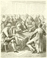 Die Girondisten im Haus von Madame Roland