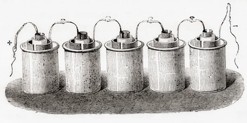 Die Grove-Zelle, aus Les Merveilles de la Science, veröffentlicht 1870