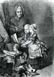 Der junge Mozart spielt Klavier