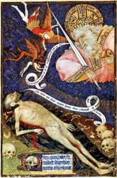 Das Jüngste Gericht, Illustration aus Les Grandes Heures de Rohan, 1430