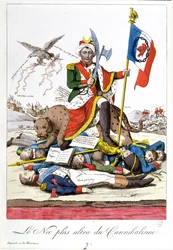 Das letzte Wort im Kannibalismus, Anti-Napoleon-Karikatur, ca. 1815