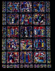 Das Leben Christi, Neues Testament Zyklus, untere Hälfte des Fensters, ca. 1145-50