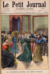 Die Mimi Pinson Musik- und Tanzschule. Mimi Pinsons Konservatorium. Illustration für Le Petit Journal