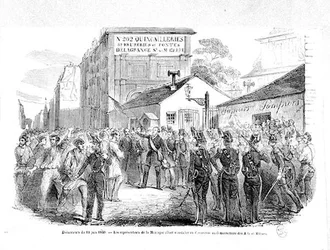 Die Montagnards-Konvention, die am 13. Juni 1849 im Pariser Conservatoire des Arts et Metiers abgehalten wird