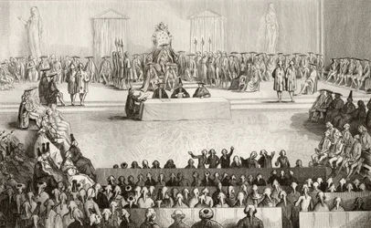 Die Nationalversammlung während der Herrschaft von Ludwig XVI. (1754-93) aus 
