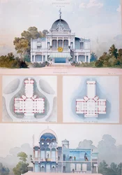 Der Pavillon der Fotografie auf der Pariser Weltausstellung 1867, ca. 1867