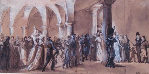 Das Peristyl im Théâtre Français, ca. 1822