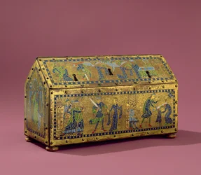 Das Reliquiar der Heiligen Valerie, Limoges, ca. 1170 (Kupfer und Emaille)