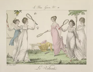 Der Federball, Tafel 11 aus „Le Bon Genre“, 1802