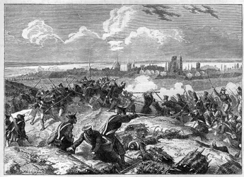 Die Belagerung von Danzig (1807) unter dem Kommando von Marschall Pierre Joseph Lefebvre (1755-1820) - aus „Histoire de l