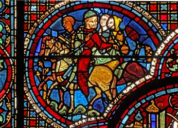 Das St. Lubin Fenster: Eine Gruppe zu Pferd