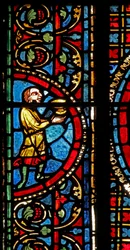 Das St. Lubin-Fenster: Stifter - Weinmacher