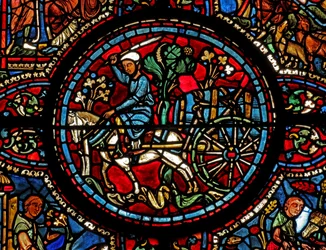 Das St. Lubin Fenster: Den Wein bewegen