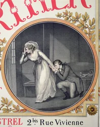 "Die Leiden des jungen Werther", Detail eines Plakats zur Oper "Werther" von Jules Massenet