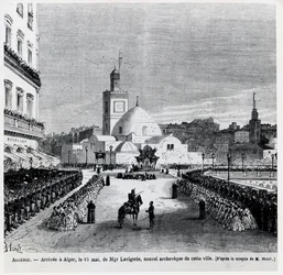 Die Ankunft in Algier von Charles Lavigerie, dem neuen Erzbischof der Stadt, 15. Mai 1867