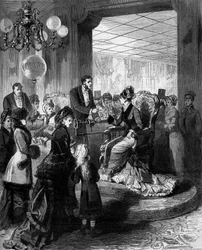 Der Balance-Stuhl: eine Frau sitzt auf einem Sessel und berechnet das Gewicht. Paris