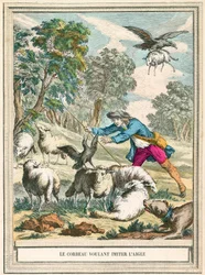 Die Krähe will den Adler nachahmen