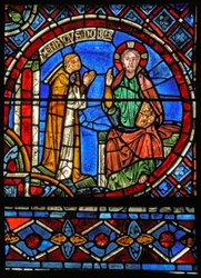 Der Stifter Henry Noblet betet vor Christus