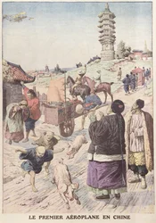 Das erste Flugzeug in China, Illustration aus Le Petit Journal April 1911