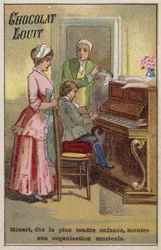 Der sehr junge Mozart zeigt sein musikalisches Talent