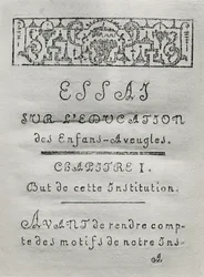 Titelseite des ersten Kapitels von Essai sur l