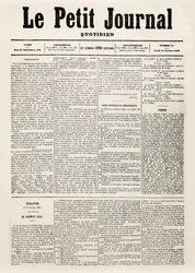 Titelseite der Tageszeitung Le Petit Journal, 12. Februar 1863