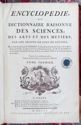 Titelseite der Enzyklopädie von Denis Diderot, veröffentlicht in Paris 1751