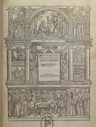 Titelseite eines Buches von Galen, veröffentlicht in Paris, 1530