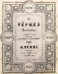 Titelseite der Partitur I Vespri Siciliani