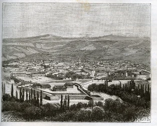 Tlemcen in Algerien im 19. Jahrhundert - Gravur in „La France illustree: geographie, histoire, administration statistique“ von V.A. Malt-Brown. 1884