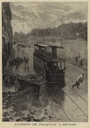 Straßenbahnunfall in Sèvres, Frankreich, 1897