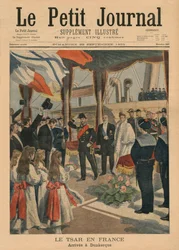 Zar Nikolaus II. in Frankreich, Ankunft in Dünkirchen, Titelillustration aus 