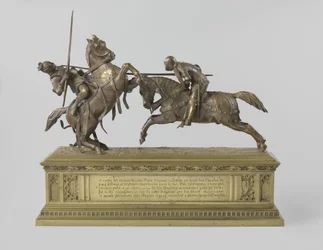 Zwei kämpfende Ritter, bekannt als „Tod von Monseigneur dem Herzog von Clarence“