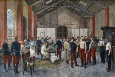 Impfung der Rekruten im Regiment in „Le Petit Journal“ vom 29. November