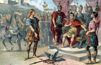 Vercingetorix, gallischer Anführer, ergab sich Julius Caesar im Jahr 52 v. Chr.