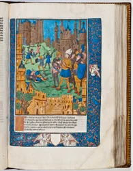 Vespasian unterdrückt den Aufstand in Galiläa, 67 n. Chr. (handkolorierter Druck)