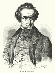 Victor Hugo, französischer Romanautor und Dramatiker (Gravur)