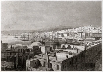 Ansicht von Algier (Stich, ca. 1850)
