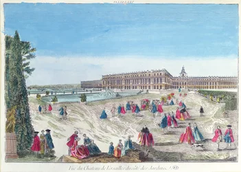 Ansicht des Schlosses von Versailles vom Garten aus