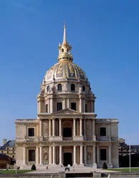 Ansicht des Hôtel des Invalides, ein Pariser Denkmal, dessen Bau von Ludwig XIV. 1670 angeordnet wurde