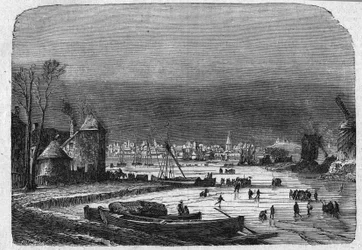 Ansicht der Stadt Den Haag in Holland, Ende des 19. Jahrhunderts. Gravur in „La gazette du dimanche“ vom 5. Dezember 1895.