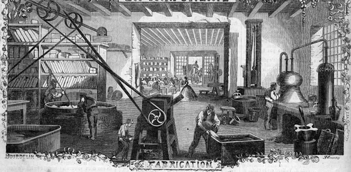 Ansicht der Parfümfabrik von Delettrez in Neuilly