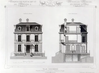 Villa Suburbaine, Premier Chasse in St. Cloud, aus Architecture Privee au C19th