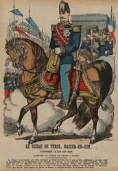 Besuch von Naser al-Din, Schah von Persien, in Paris